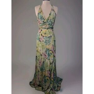 Winter Kate 100% Vintage Silk Maxi Dress Special Occasion Prom Homecoming Sz M